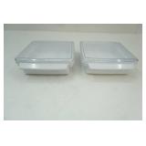(2) Microwave  8" x8" x3" baking pans