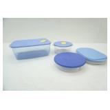 Tupperware & Food Storage Containers w/Lids (4ct) blue lids