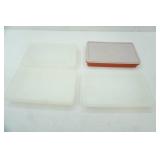 Rectangle Tupperware Container w/lids (4ct) 11"x7"