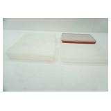 Rectangle Tupperware Container w/lids (4ct) 11"x7"
