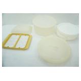 Tupperware Pie & Cake Carriers w/stackable plates, Rectangular Deviled Egg Container