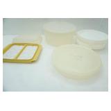 Tupperware Pie & Cake Carriers w/stackable plates, Rectangular Deviled Egg Container