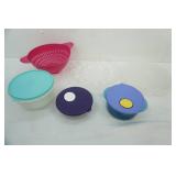 Tupperware Food Storage Containers w/lids, strainer, deviled egg container