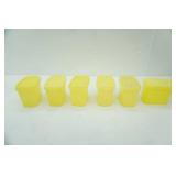 (6ct) Vintage Yellow Tupperware Shelf Saver Canisters
