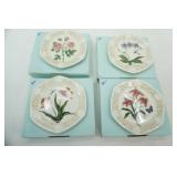 (4ct) Vintage PartyLite Botanical Garden Collectible Plates