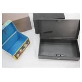 Vintage Metal Boxes & Vintage Tin Crayon Box J. Chein & Co. 1960s