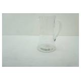 Vintage Etched Glass Pitcher 9.25" tall