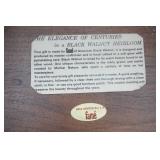 Vintage American Black Walnut Sunflower Snack Tray 12" diameter