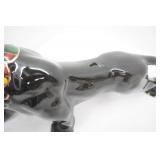 Vintage MCM ceramic black panther statue (has crack in back) 20.5" long by 8.5"tall