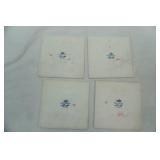 (4ct) Vintage Delft Hand Painted Tiles. Holland. 6" square