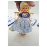 Vintage Delftware Bells, Vintage Dutch Girl Doll, 2 potholders