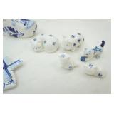 Vintage Delftware Miniatures, Clogs, Animal Figurines, Windmills