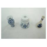 Vintage Blue Danube porcelain candle holder, bud vase, windmill bud vase