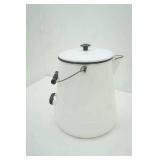 Enamel Coffee Pot and Lid 13" tall (very good condition)