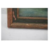 Vintage Framed Print 13"x 10". Seascape at Twilight