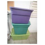 (3ct) Storage Totes w/lids.