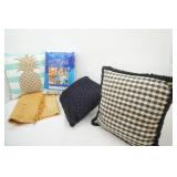 Storage Tote, Rug, Throw Pillows, Batting