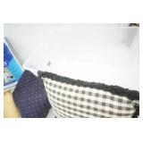 Storage Tote, Rug, Throw Pillows, Batting