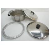 Large Round Roasting Pan & 2 Lids 11"x4.5"