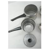 Vintage Double Boiler and Stainless Steel Mixing Bowls
