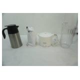 Stainless Steel Coffee Carafe, electric can opener, water boiler, large water pitcher