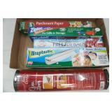 Kitchen Supplies: Wraptastic (New), freezer bags, parchment paper, oven liner