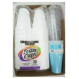 NEW 16 oz Styrofoam cups, plastic cups, paper cups