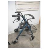 Medline Deluxe Folding Walker w/basket