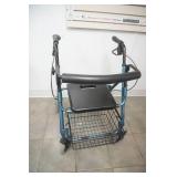 Medline Deluxe Folding Walker w/basket