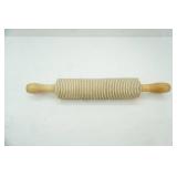 ribbed wooden rolling pin