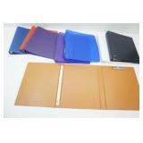 1" binders-variety of styles, 1 vintage vinyl portfolio binder