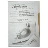 New Sunbeam Iron (with box, manual, and accessories)