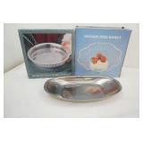 Vintage Stainless Steel and Silver-plate serving pieces