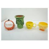 Terracotta Vase, Ceramic Pumpkin Basket, Teleflora Yellow Mug, Ceramic Chicken planter-Hallmark