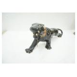 vintage MCM 21" ceramic black panther statue