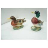 pair of Vintage Royal Windsor Duck Statues 6.25" & 9" tall