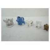 Vintage Ceramic Elephant Figurines and Creamers