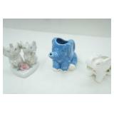 Vintage Ceramic Elephant Figurines and Creamers