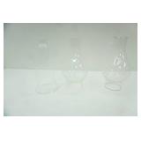 pair of oil lamp chimneys,