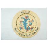 Scandinavian Folk Art Wooden Decor Plate 12.5"