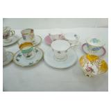 Collection of Vintage Tea Cups and Saucers (mismatch)