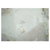 Vintage 1951 Italian-Style pedestal planter 6" tall by 5" diameter. Gold Accents