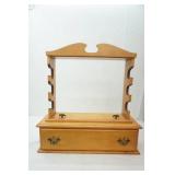 Vintage Wooden Gun Rack w/drawer