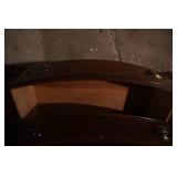 Vintage 1950s Bassett Mahogany bow-front China Cabinet 68"tall