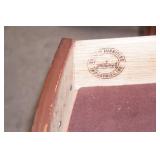 Vintage 1950s Bassett Mahogany bow-front China Cabinet 68"tall