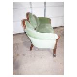 Antique Victorian Parlor Set. Settee and matching armchair