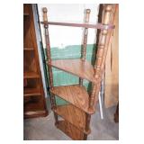 Vintage Wooden Corner Shelf 58"Hx 21"Wx 12"D
