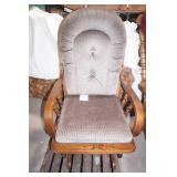Glider Rocker w/Brown Cushions