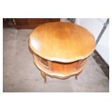 Vintage 2-tiered wooden side table 29"x 26"