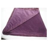 Faux Fur Plush Blanket. Purple. 50"x52"
